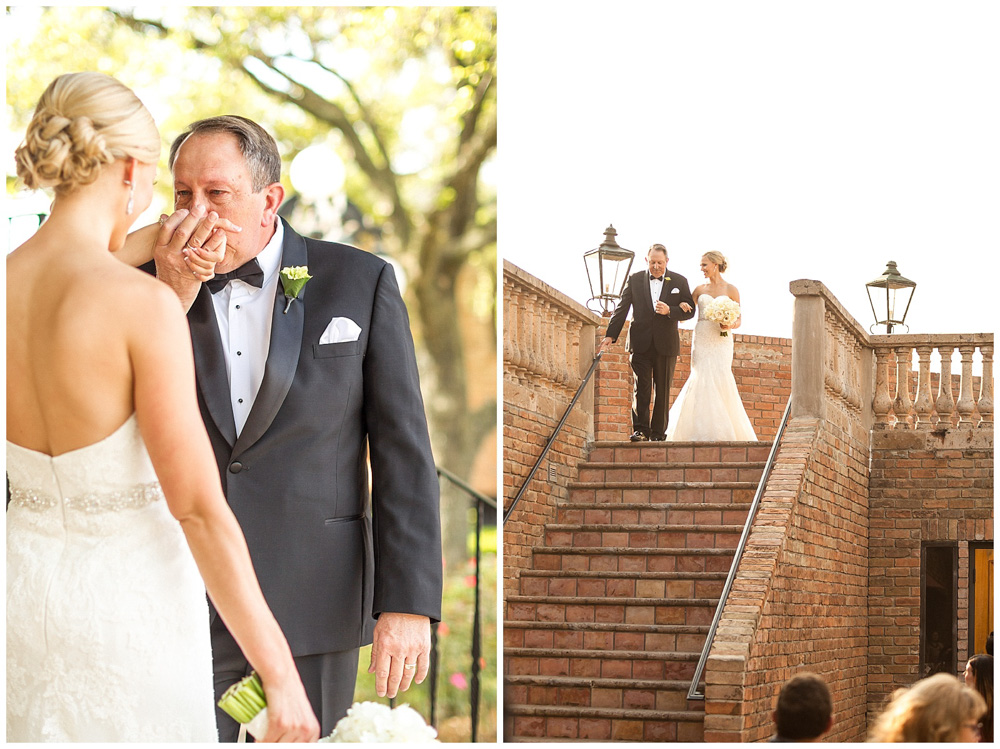 Lush Tuscan-Inspired Wedding Bride and Father of the Bride 