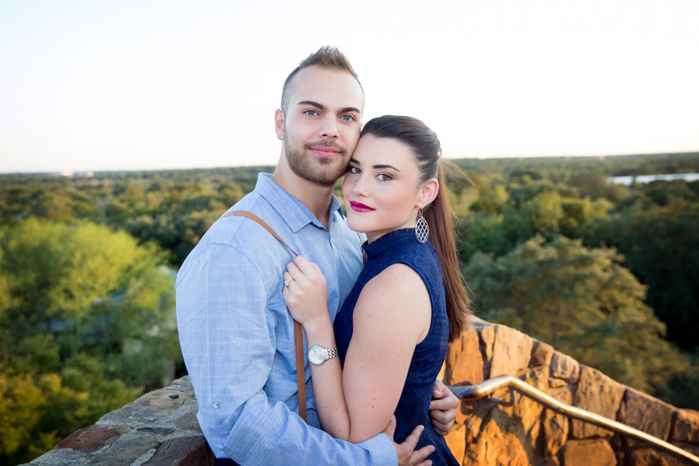  Intimate Texas Hill Country Engagements couple standing against wall