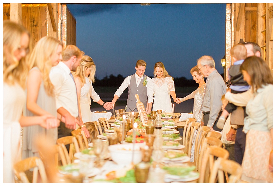 family-style-wedding-reception-prayer