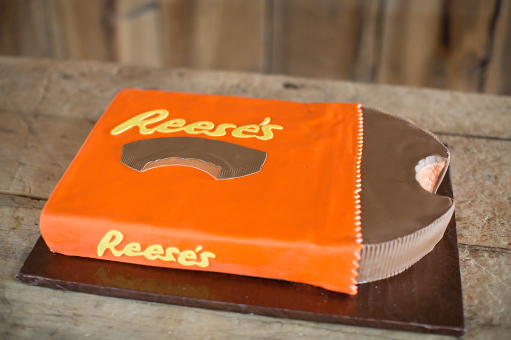 Southern Elegance at Beckendorff Farms reeses pieces cake