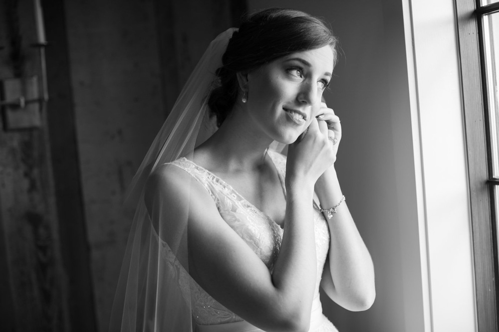 Southern Elegance at Beckendorff Farms Bride in window