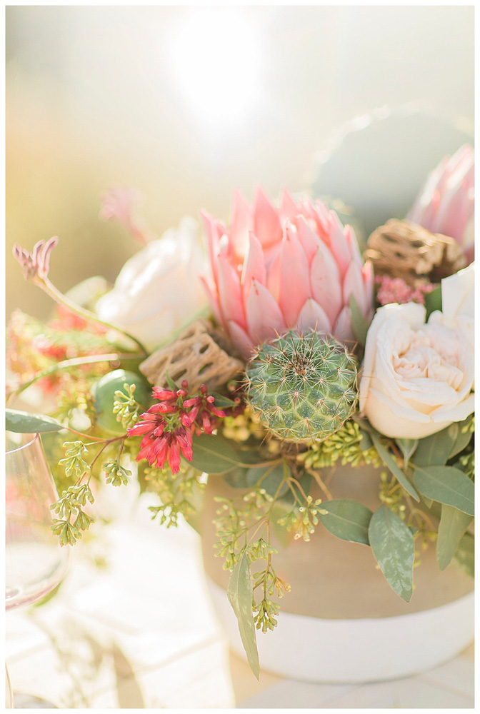colorful desert anniversary shoot cactus floral 