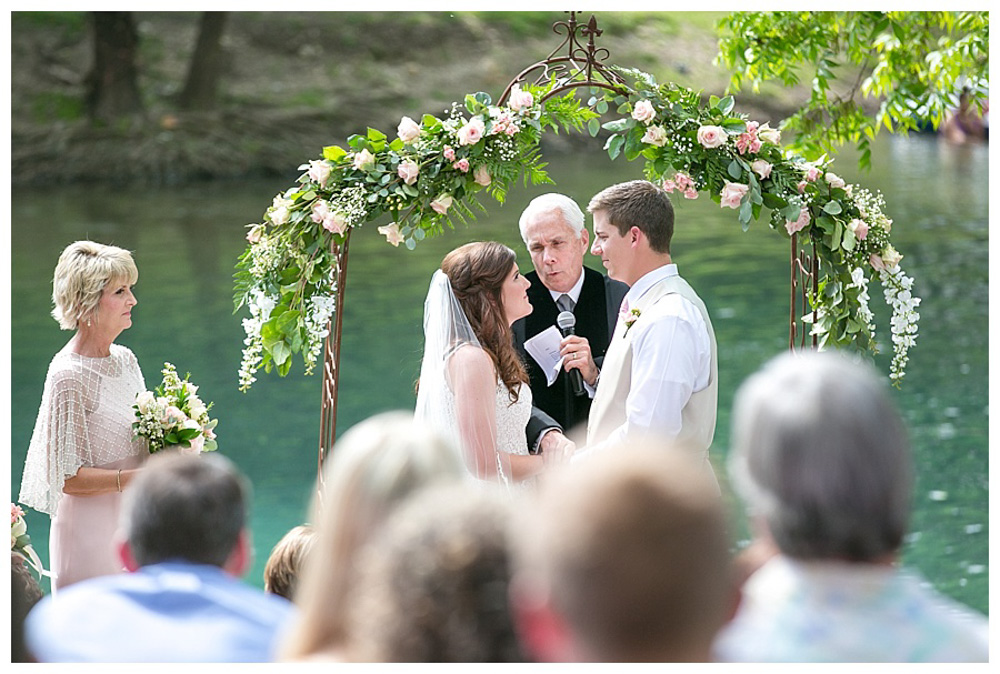 Texas Hill Country Backyard Wedding - Ceremony River 