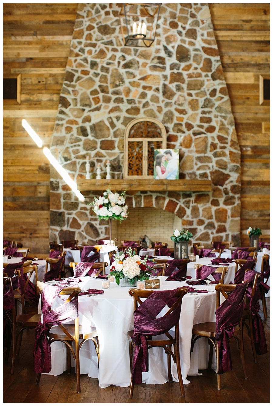 Elegant Hill Country Wedding  reception hall